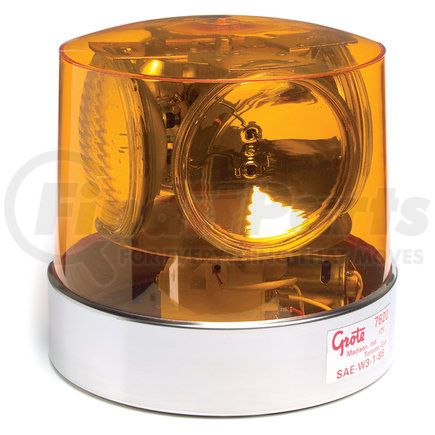 GROTE 76203 - compact four sealed-beam roto-beacon - yellow