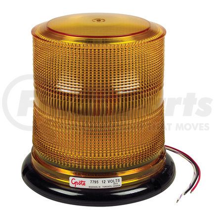 Grote 77953 Beacon Light - LED, Amber, 0.4 AMP, Permanent Mount, Class I, High Profile