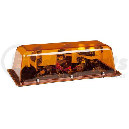 Grote 78513 Halogen Mini Light Bars, Dual Rotator, Class I, Permanent Mount, Amber