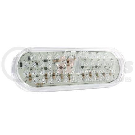Grote G6013 Hi Count LED Stop Tail Turn Lights - Oval, Amber w/ Clear Lens, Front or Rear Turn