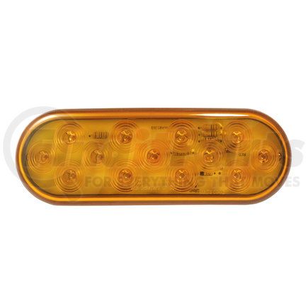 Grote TUR5000YPG Choice Line LED Stop Tail Turn Light - 12-Diode, 6" Oval, Amber, Rear Turn, 12V