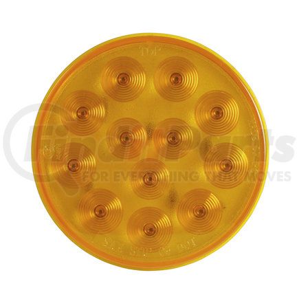 Grote TUR5100YPG Choice Line LED Stop Tail Turn Light - 12-Diode, 4" Round, Amber, Rear Turn, 12V