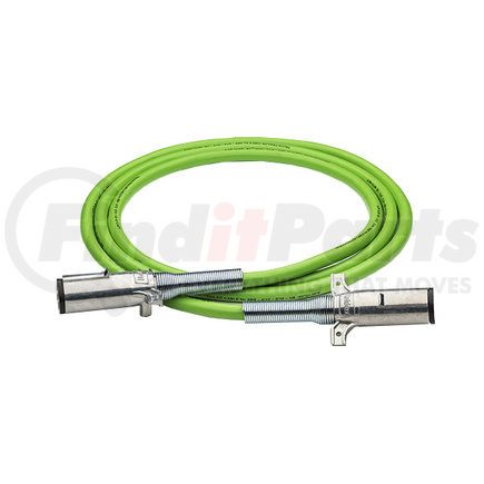 Haldex MCP715S Straight Cable Assembly - 7 Way, ABS, 15 feet, Green Jacket Color