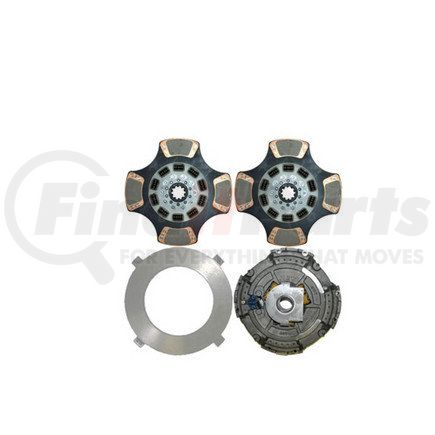 Haldex RC018EZHTX Transmission Clutch Kit - Reman, Pull Type, Two Plate, Flat Flywheel, 2.0"-10 Spline