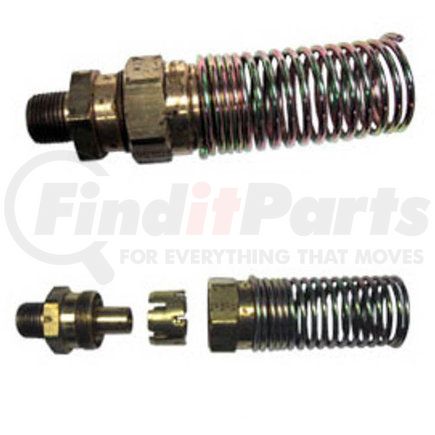 HALDEX A86129 - midland hose fitting assembly - with spring guard, 3/8 in. npt, 1/2 in. hose i.d. | hose fitting assembly with spring guard - 3/8" npt | trailer accessory