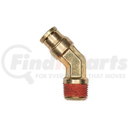 Haldex APB54F4X2 Midland Push-to-Connect (PTC) Fitting - Brass, Fixed Elbow Type, Male Connector, 1/4 in. Tubing ID
