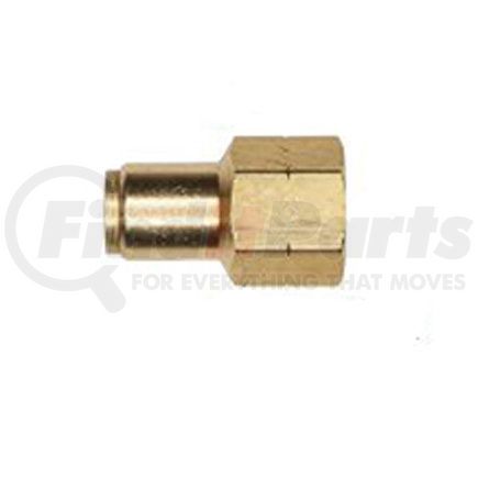 Haldex APB66F4X2 Midland Push-to-Connect (PTC) Fitting - Brass, Fixed Connector Type, Female Connector, 1/4 in. Tubing ID
