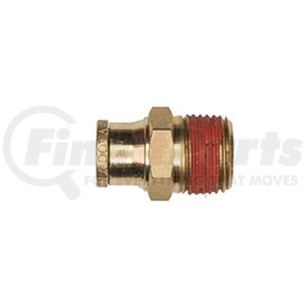 Haldex APB68F4X1 Midland Push-to-Connect (PTC) Fitting - Brass, Fixed Connector Type, Male Connector, 1/4 in. Tubing ID