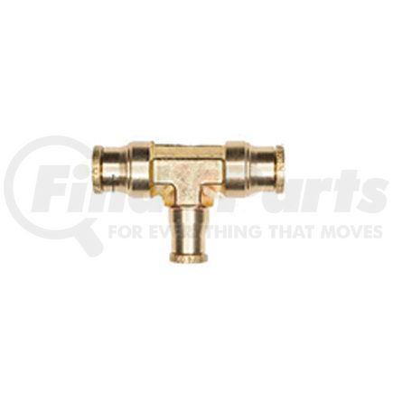 Haldex APB71F4X4 Midland Push-to-Connect (PTC) Fitting - Brass, Fixed Run Tee Type, Male Connector, 1/4 in. Tubing ID