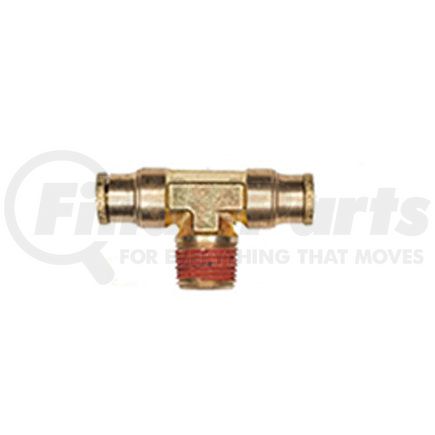 Haldex APB72F4X2 Midland Push-to-Connect (PTC) Fitting - Brass, Fixed Branch Tee Type, Male Connector, 1/4 in. Tubing ID