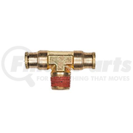 Haldex APB72F8X6 Midland Push-to-Connect (PTC) Fitting - Brass, Fixed Branch Tee Type, Male Connector, 1/2 in. Tubing ID