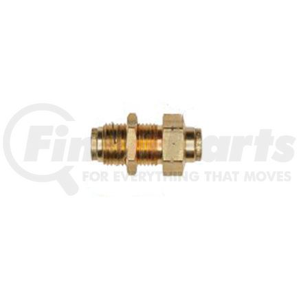 Haldex APB82H8 Midland Push-to-Connect (PTC) Fitting - Brass, Bulkhead Union Type, Male Connector, 1/2 in. Tubing ID