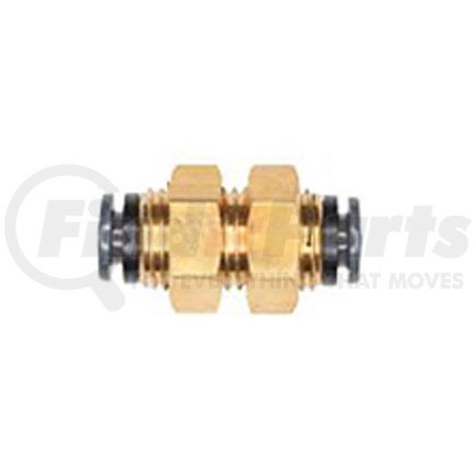 Haldex APCH822 Midland Push-to-Connect (PTC) Fitting - Composite, Bulkhead Union Type, Male Connector, 1/8" ID