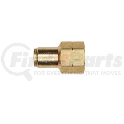 Haldex APX66F4X2 Midland Push-to-Connect (PTC) Fitting - Brass, Fixed Connector Type, Female Connector, 1/4 in. Tubing ID