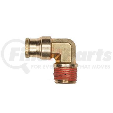 Haldex APX69F4X2 Midland Push-to-Connect (PTC) Fitting - Brass, Fixed Elbow Type, Male Connector, 1/4 in. Tubing ID