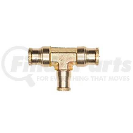 Haldex APX71F4X2 Midland Push-to-Connect (PTC) Fitting - Brass, Fixed Run Tee Type, Male Connector, 1/4 in. Tubing ID