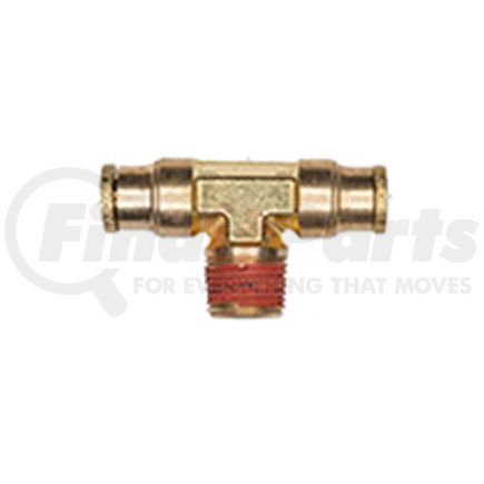 Haldex APX72F4X4 Midland Push-to-Connect (PTC) Fitting - Brass, Fixed Branch Tee Type, Male Connector, 1/4 in. Tubing ID