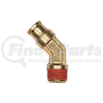 Haldex APX54S4X2 Air Brake Air Line Connector Fitting - Male 45� Elbow, Swivel, Tube Size 1/4, Pipe Thread 1/8