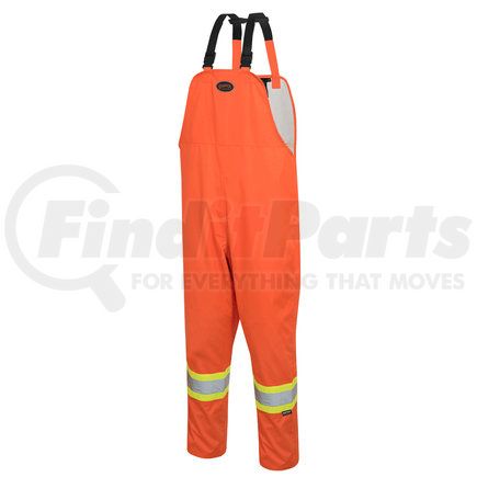 Pioneer Safety V1082350U-S 5627U HI-VIS Safety Rainwear Bib Pants, Orange - Size Small