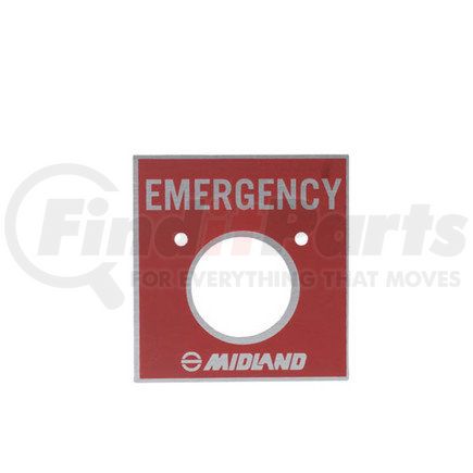 HALDEX 11420 - midland emergency airline tag - anodized, stamped aluminum | emergency airline tag | trailer accessory