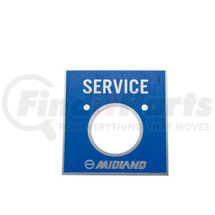 HALDEX 11421 - midland service airline tag - anodized, stamped aluminum | service airline tag | trailer accessory