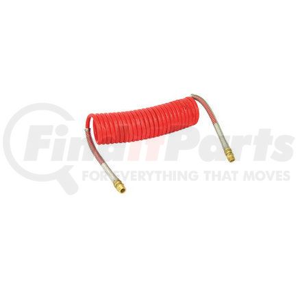 Haldex 11966 Midland Trailer Connector Kit - Air Coil, Red, 15 ft., 1/2 in. (Tractor) and 3/8 in. (Trailer) Thread, 12 in. Pigtail Length