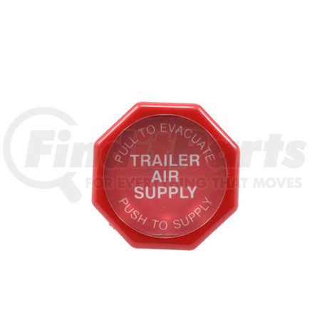 HALDEX 12500 - trailer air brake air supply knob - red, 5/16 in., for pin type push-pull valve | knob trailer air supply | dash knob