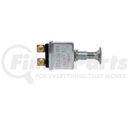 Haldex BE20051 Push-Pull Switch - Single Pole, Single Throw, 75 Amps, Chrome Knob