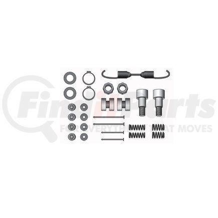 Haldex CQ66919 Drum Brake Hardware Kit - For use on 15" Meritor "T" Series Front Axle Brakes, Single Web