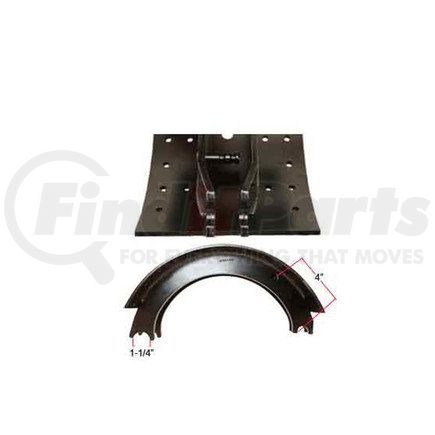 Haldex GF4311EG Drum Brake Shoe Kit - Remanufactured, Rear, Relined, 2 Brake Shoes, with Hardware, FMSI 4311, for Eaton Single Anchor Pin Tractor and Trailer (Low Mount) New Style Applications