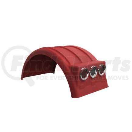 Minimizer 10001892 Dual Fender for 22.5 Tire Red (Light Box)