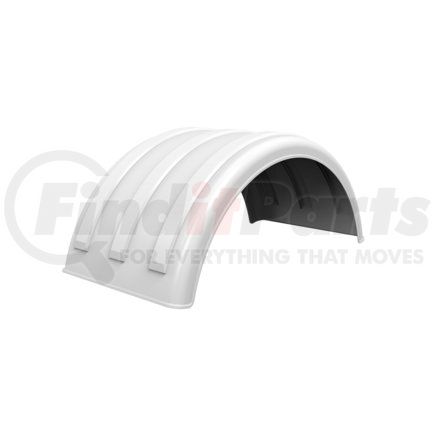 Minimizer 10001876 Fender - White, 50" Length, 25" Width, Perfect fit for 22.5” or 24.5” Dual Tires