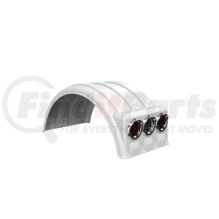 MINIMIZER 10001785 - dual fender for 19.5 tire white (light box) | dual fender for 19.5 tire white (light box)
