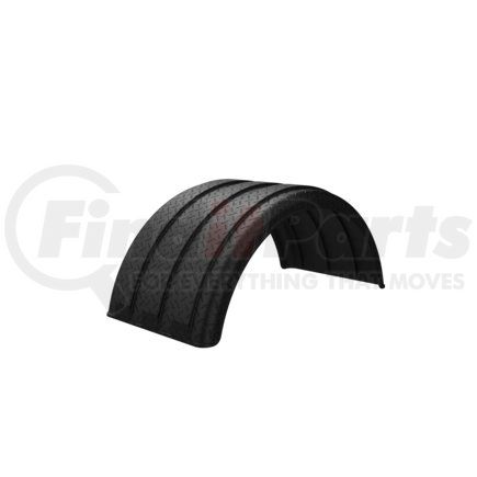 MINIMIZER 10001770 - dual fender for 19.5 tire diamond plate black | dual fender for 19.5 tire diamond plate black