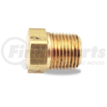 Velvac 17053 Pipe Fitting, Hex Head Plug, Brass, 1/4"