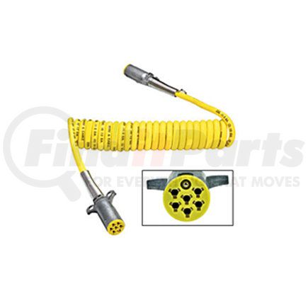 VELVAC 590251 - coiled cable - 1/8, 2/10, 4/12 gauge, 12' working length, two 12" leads | seven-way iso coiled cable assemblies | coiled cable