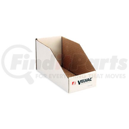 VELVAC 690007 - corrugated cardboard - corrugated cardboard | white  logoed display box 4" x 9" | display rack