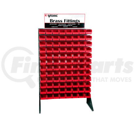 VELVAC 690195 - display rack - includes cabinet frame assembly,  header card, instruction sheet, mix of bins and dividers | display racks - cabinet frame assembly | display rack