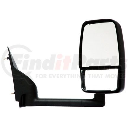 VELVAC 714520 - 2020 deluxe series door mirror - black, 102" body width, deluxe head, passenger side | door mirror
