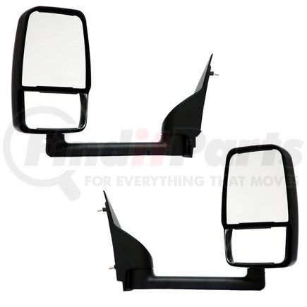 VELVAC 714515 - 2020 deluxe series door mirror - black, 96" body width, deluxe head, driver and passenger side | door mirror