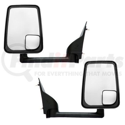 VELVAC 714557 - 2020 standard door mirror - black, 96" body width, standard head, driver and passenger side | door mirror