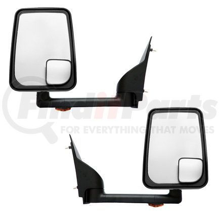 VELVAC 714569 - 2020 standard door mirror - black, 96" body width, standard head, driver and passenger side | door mirror