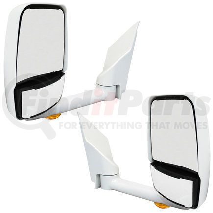 VELVAC 714907 - 2020 deluxe series door mirror - white, 102" body width, deluxe head, driver and passenger side | door mirror