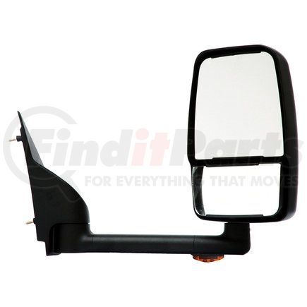 VELVAC 715442 - 2020 deluxe series door mirror - black, 102" body width, deluxe head, passenger side | door mirror