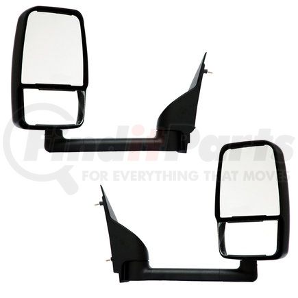 VELVAC 715452 - 2020 deluxe series door mirror - black, 102" body width, deluxe head, driver and passenger side | door mirror