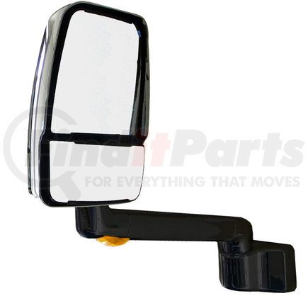 VELVAC 716217 - 2030 series door mirror - chrome, 9" radius base, 14" lighted arm, deluxe head, driver side | door mirror