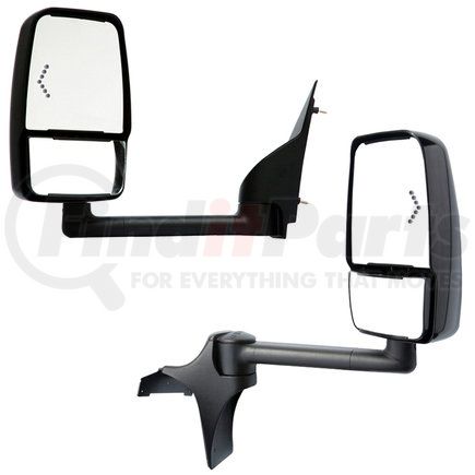 VELVAC 718561 - 2020ss deluxe door mirror - black, 96" body width, deluxe head, driver and passenger side | door mirror