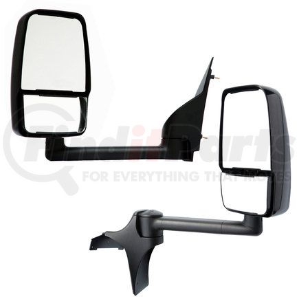 VELVAC 718525 - 2020ss deluxe door mirror - black, 96" body width, deluxe head, driver and passenger side | door mirror