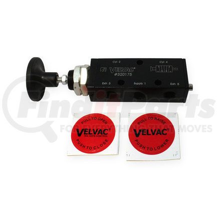 VELVAC 320175 - push pull air valve - 2-position valve | four-way push/pull valve | push / pull switch