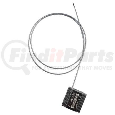 JJ Keller 61573 Cable Seal, 1.5mm Diameter, 24 in. Length, Black, Stock Barcoded, Galvanized Steel, with Aluminum Lock Body